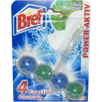 WC čistič Bref Power Aktiv Pine Freshness WC blok závěsný 51g s vůní borovice