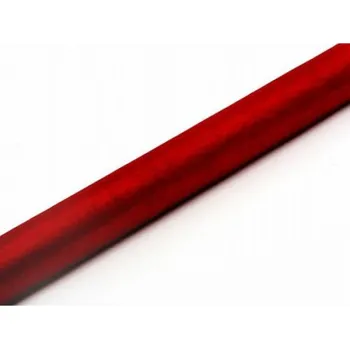 PartyDeco Organza 36 cm x 9 m, červená