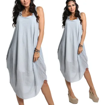 Dámské šaty Fashionweek Nádherné módní letní bavlněné šaty BOHO ITALY A607 Barva: šedý, Velikost: Universal