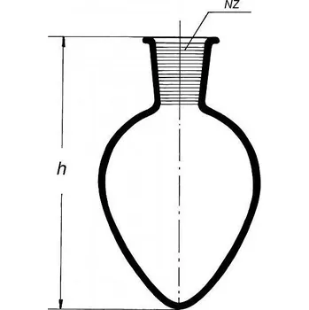 Baňka srdcovitá s NZ, SIMAX, Objem [ml]: 10