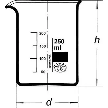 Vonný olej Kádinka nízká s výlevkou, SIMAX, Objem [ml]: 2000