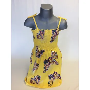 Dívčí šaty Dívčí šaty na ramínka k moři 104,110, velikost 104/110, Barva Růžová, Složení materiálu 65% bavlna 35% polyester