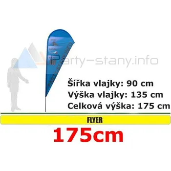 Vlajka Reklamní vlajka Flyer 175cm