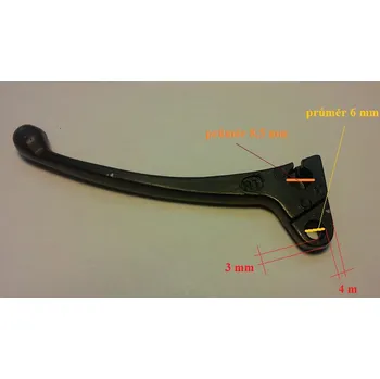 brzdová páčka - pravá skútr délka 116 mm pro bubnovou brzdu