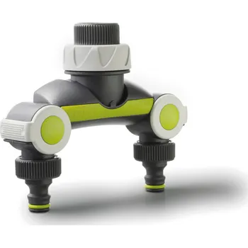 Hadicová spojka Závitový konektor 3/4" se dvěma vývody - zelený (GF Garden Dvoucestný rozdělovač 3/4 LIME)