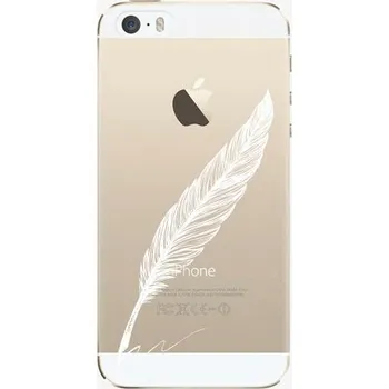 Pouzdro na mobilní telefon iSaprio Writing By Feather white pro iPhone 5/5S/SE
