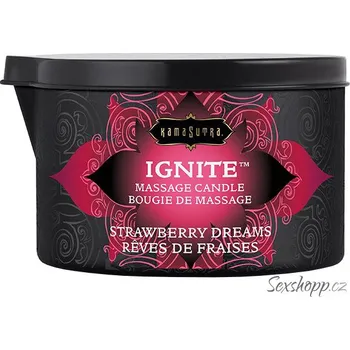 Intimní drogerie Masážní olejová svíčka Kama Sutra Ignite Strawberry Dreams, 170 g