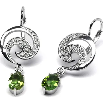 Náušnice Klenoty Budín Diamantové zlaté náušnice s turmalíny a diamanty J-28496-17 (Klenoty Budín Diamantové zlaté náušnice s turmalíny a diamanty J-28496-17)