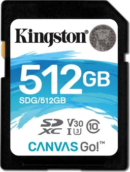 Paměťová karta Kingston Canvas Go! SDXC 512 GB UHS-I U3 (SDG/512GB)