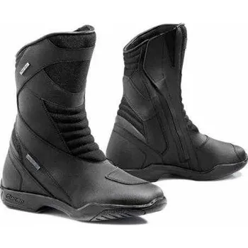 Těžké boty Cestovní turistické boty FORMA NERO WP 85W, černé motoboty na motorku 48