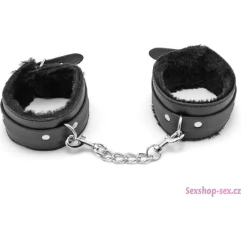 Pouta na nohy podšitá umělým kožíškem