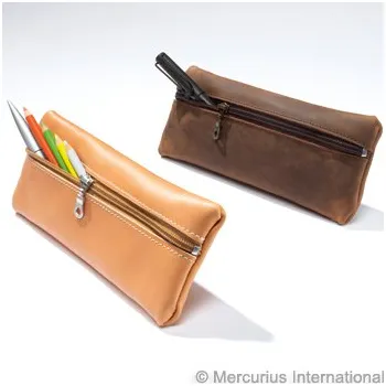 Penál Penál z pravé kůže, obdélníkový tvar - kůže světlá