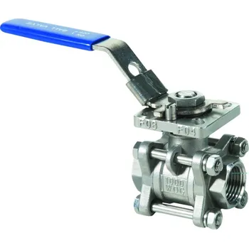 Ventil Ivar CS Kulový uzávěr průmyslový, nerez, 2x vnitřní závit, 3 dílný