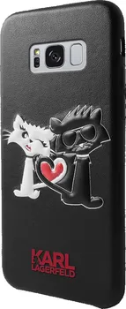 Pouzdro na mobilní telefon Karl Lagerfeld Karl and Choupette in Love Hard Case pro Samsung Galaxy S8 Plus černé