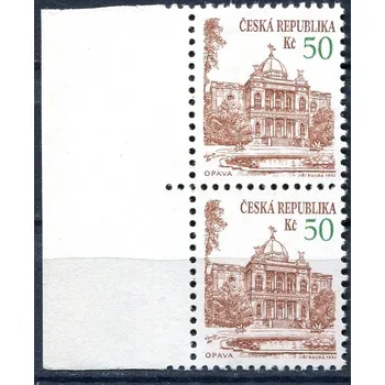 Poštovní známka Česká pošta (1993) č. 19 ** - sp - ČR - DV 71/2 - slabá svislice čísla "5" 50 Kč