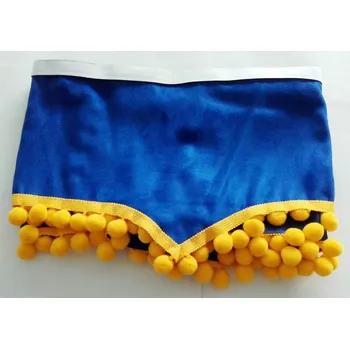 Stínítko do auta Kompletní sada závěsů univerzální, barva modrá a žluté bambule