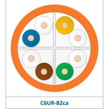 Síťový kabel C6F/FTP-B2ca-500OR Kabel F/FTP, AWG23, kat. 6, LSZH, B2ca s1a d1 a1, 500m cívka, oranžový