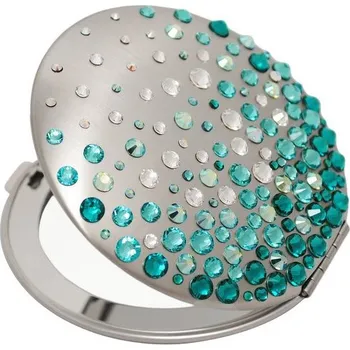 Kosmetické zrcátko Kosmetické kapesní zrcátko se Swarovski Elements Corals IV tyrkysové EL-10.6