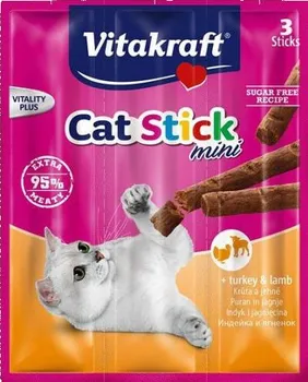 Krmivo pro kočku Vitakraft Cat Stick mini Turkey/Lamb 3 ks