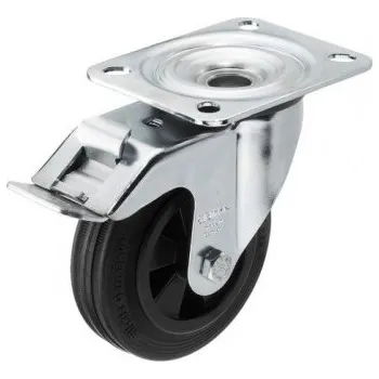 Pojezdové kolečko Plastové kolečko pro reproduktor s parkovací brzdou Monacor GCB-100B, Ø kola 100 mm, nosnost (max.): 70 kg, 1 ks