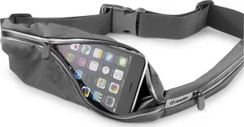 Pouzdro na mobilní telefon Cellularline Waistband Running s kapsou na příslušenství černé