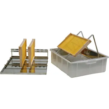 Talíř na odvíčkování - nerez - ApiNord s odkl. 1 rám. D