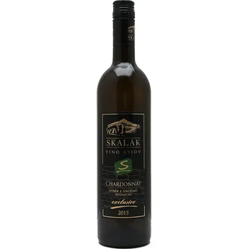 Víno Vinné sklepy Skalák Chardonnay 2015 výběr z hroznů 0,75 l polosladké bílé víno