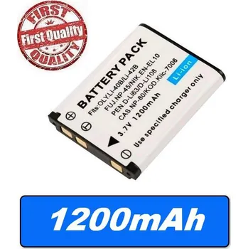 TopTechnology Baterie Olympus Li-40B, Li-42B, Pentax D-Li63, Nikon EN-EL10 1200mAh Li-Ion neoriginální