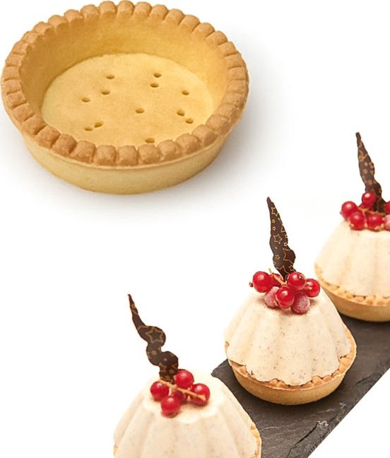 Košíček Tartellette linecký, kulatý 7,4cm (světlý) 100 ks/kart