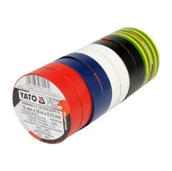 Izolační páska 12 x 0,13 mm x 10 m barevná 10 ks sada kvalitních, ele