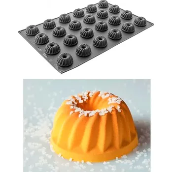 Nádoba na pečení Forma silikonová (24ks mini bábovka) prům.7, v.3,3cm, 70ml