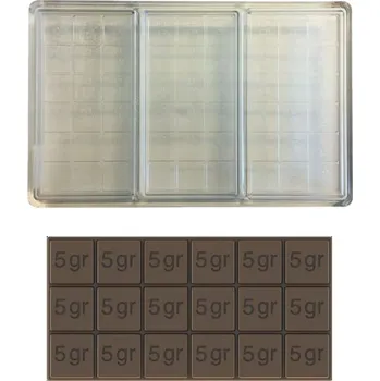 Nádoba na pečení Forma na čokoládovou tabulku 90g (obdélník) 1x3 tabulky/forma