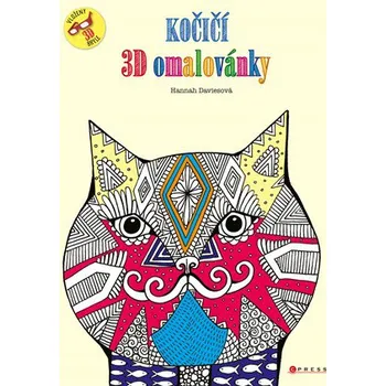 Antistresové omalovánky Kočičí 3D omalovánky - Hannah Daviesová