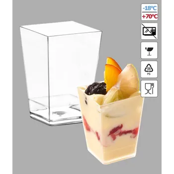 Jednorázové nádobí Pohárek PS Kubik 160ml 50 ks/bal