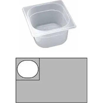Dóza na potraviny GN 1/6 v.6,5cm polypropylen 17,6x16cm, 0,7 lt