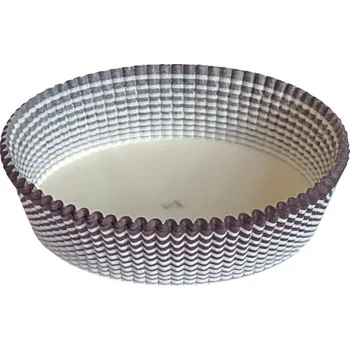 Jednorázové nádobí Košíček papírový prům. 90, v.25mm (hnědý proužek) 1000 ks/bal