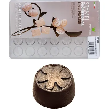 Forma na pečení Forma na pralinky (kulatá s květem 8g) 5x7 tvarů/forma