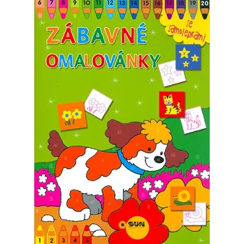 omalovánky Zábavné omalovánky se samolepkami zelené - Sun