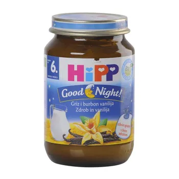 Dětská kaše HIPP BIO kaše na dobrou noc vanilka 190 g