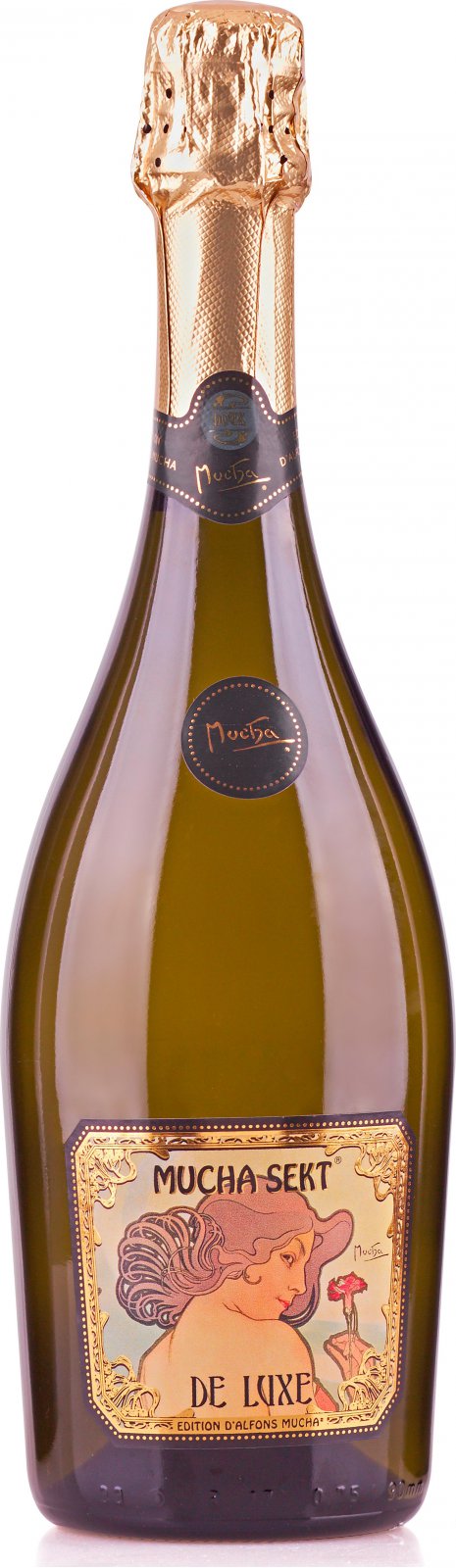 Sekt Mucha de luxe Doux 0,75l.