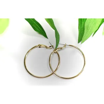 Náušnice Kruhy náušnice zlaté 4 cm 7368