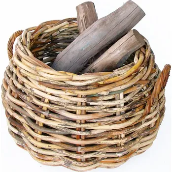 Ratanový koš na dřevo GIANT MAND kulatý