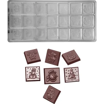 Forma na pečení Forma na čokoládky kostičky (Vánoce 9g) 3x7 tvarů/forma