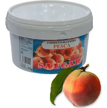 Džem extra 45% termostabilní (broskev s kusy) 3 kg/kbelík