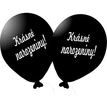 Balónek Balónek černý Krásné narozeniny! Balonky.cz 110r