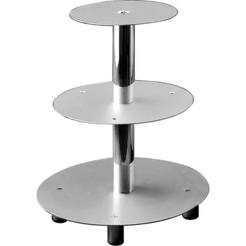 Stojan na dorty kovový, kulatý (3 patra) prům.20-26-32cm