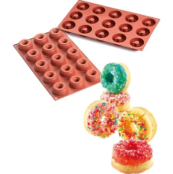 Forma na pečení Forma silikonová (15ks donuts malé) prům.4,5/1,5cm, v.1,8cm