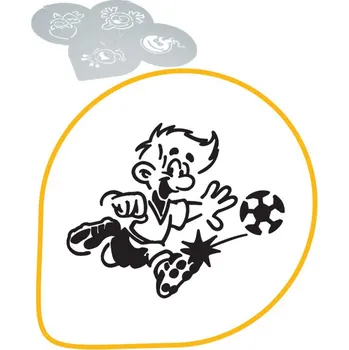Šablona na dekoraci (fotbalista) prům. 26cm, plast