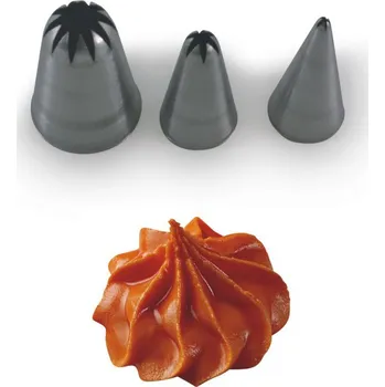 Špička zdobící nerez otvor 1,1cm (uzavřená hvězda) prům.3,5, v.5cm