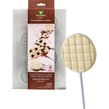 Nádoba na pečení Forma na čokoládové lízátka - kulaté, 8 ks x 30g, 60x9 mm - 20L002 | MARTELLATO, Lollipop